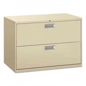 HON 692LL 600 Series Two-Drawer Lateral File, 42w x 19-1/4d, Putty