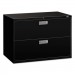 HON 692LP 600 Series Two-Drawer Lateral File, 42w x 19-1/4d, Black