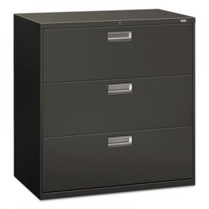 HON 693LS 600 Series Three-Drawer Lateral File, 42w x 19-1/4d, Charcoal