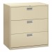 HON 693LL 600 Series Three-Drawer Lateral File, 42w x 19-1/4d, Putty