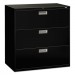 HON 693LP 600 Series Three-Drawer Lateral File, 42w x 19-1/4d, Black