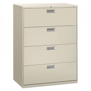 HON 694LQ 600 Series Four-Drawer Lateral File, 42w x 19-1/4d, Light Gray