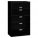 HON 695LP 600 Series Five-Drawer Lateral File, 42w x 19-1/4d, Black