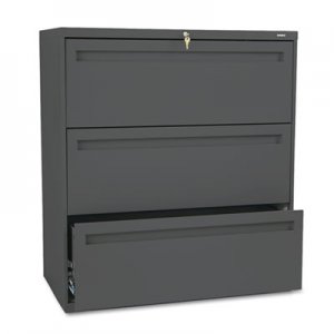 HON 783LS 700 Series Three-Drawer Lateral File, 36w x 19-1/4d, Charcoal