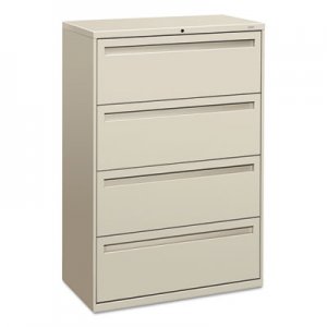 HON 784LQ 700 Series Four-Drawer Lateral File, 36w x 19-1/4d, Light Gray