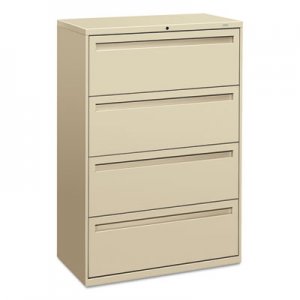 HON 784LL 700 Series Four-Drawer Lateral File, 36w x 19-1/4d, Putty