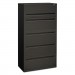HON 785LS 700 Series Five-Drawer Lateral File w/Roll-Out & Posting Shelf, 36w, Charcoal