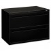 HON 792LP 700 Series Two-Drawer Lateral File, 42w x 19-1/4d, Black