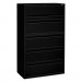 HON 795LP 700 Series Five-Drawer Lateral File w/Roll-Out & Posting Shelves, 42w, Black
