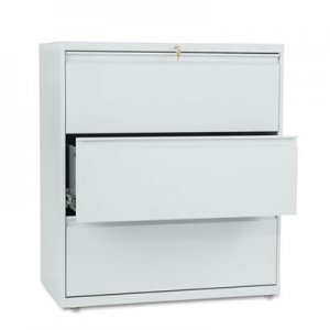 HON 883LQ 800 Series Three-Drawer Lateral File, 36w x 19-1/4d x 40-7/8h, Light Gray