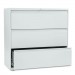 HON 893LQ 800 Series Three-Drawer Lateral File, 42w x 19-1/4d x 40-7/8h, Light Gray