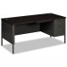 HON P3265RNS Metro Classic Right Pedestal Desk, 66w x 30d, Mahogany/Charcoal
