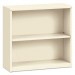 HON S30ABCL Metal Bookcase, Two-Shelf, 34-1/2w x 12-5/8d x 29h, Putty