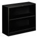 HON S30ABCP Metal Bookcase, Two-Shelf, 34-1/2w x 12-5/8d x 29h, Black