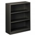 HON S42ABCS Metal Bookcase, Three-Shelf, 34-1/2w x 12-5/8d x 41h, Charcoal