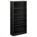 HON S72ABCS Metal Bookcase, Five-Shelf, 34-1/2w x 12-5/8d x 71h, Charcoal