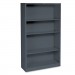 HON S60ABCS Metal Bookcase, Four-Shelf, 34-1/2w x 12-5/8d x 59h, Charcoal