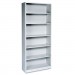 HON S82ABCQ Metal Bookcase, Six-Shelf, 34-1/2w x 12-5/8d x 81-1/8h, Light Gray