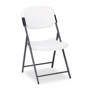 Iceberg 64003 Rough N Ready Series Resin Folding Chair, Steel Frame, Charcoal