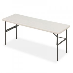 Iceberg 65383 IndestrucTables Too 1200 Series Resin Folding Table, 72w x 24d x 29h, Platinum