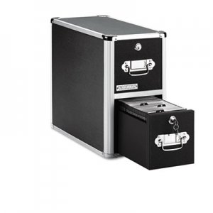 Vaultz VZ01094 Two-Drawer CD File Cabinet, Holds 330 Folders/120 Slim/60 Std. Cases