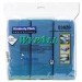 WypAll 83620 Cloths w/Microban, Microfiber, 15 3/4 x 15 3/4, Blue, 6/Pack