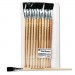 Charles Leonard 73575 Long Handle Easel Brush, Size 18, Natural Bristle, Flat, 12/Pack