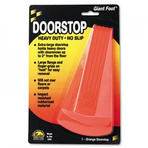 Master Caster 00965 Giant Foot Doorstop, No-Slip Rubber Wedge, 3-1/2w x 6-3/4d x 2h, Safety