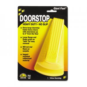 Master Caster 00966 Giant Foot Doorstop, No-Slip Rubber Wedge, 3-1/2w x 6-3/4d x 2h, Safety