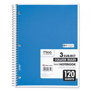 Mead 06710 Spiral Bound Notebook, Perforated, College Rule, 8 1/2 x 11, White, 120 Sheets