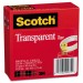 Scotch MMM6002P3472 Transparent Tape 600 2P34 72, 3/4" x 2592", 3" Core, Transparent, 2/Pack
