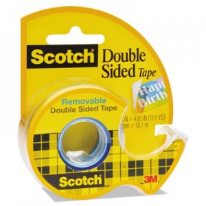 Scotch 667 667 Double-Sided Removable Tape and Dispenser, 3/4" x 400
