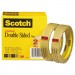 Scotch MMM6652P3436 Double-Sided Tape, 3/4" x 1296", 3" Core, Transparent, 2/Pack