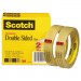 Scotch MMM6652P3436 Double-Sided Tape, 3/4" x 1296", 3" Core, Transparent, 2/Pack