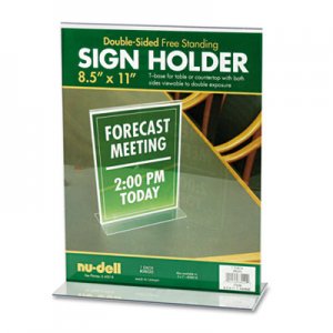 NuDell NUD38020 Acrylic Sign Holder, 8 1/2 x 11, Clear