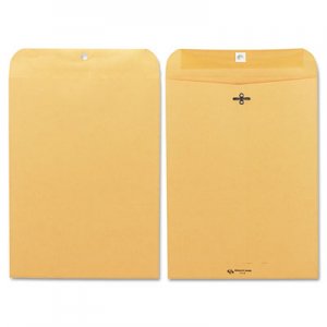 Quality Park 37890 Clasp Envelope, 9 x 12, 28lb, Brown Kraft, 100/Box