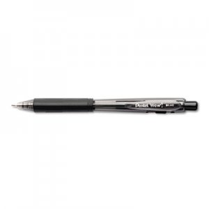 Pentel PENBK440A WOW! Retractable Ballpoint Pen, 1mm, Black Barrel/Ink, Dozen