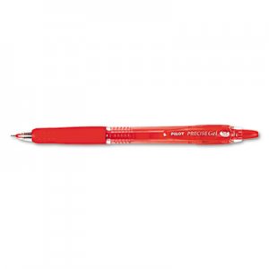 Pilot 15003 Precise Gel BeGreen Retractable Roller Ball Pen, Red Ink, .7mm, Dozen