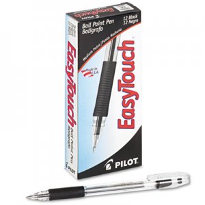 Pilot 32010 EasyTouch Ball Point Stick Pen, Black Ink, 1mm, Dozen