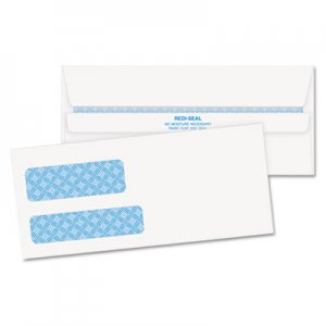 Quality Park 24529 Double Window Tinted Redi-Seal Check Envelope, #9, White, 500/Box