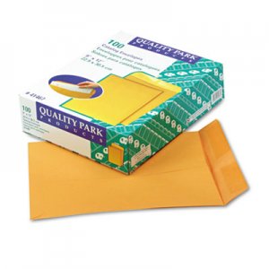 Quality Park 41467 Catalog Envelope, 9 x 12, Brown Kraft, 100/Box