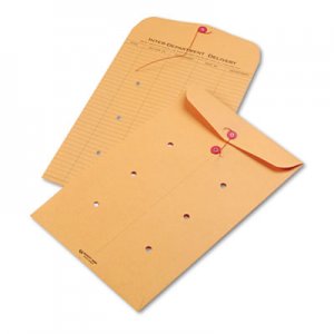 Quality Park 63564 Brown Kraft Kraft String & Button Interoffice Envelope, 10 x 15, 100/Carton