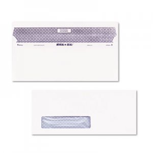 Quality Park 67418 Reveal-N-Seal Window Envelope, Contemporary, #10, White, 500/Box