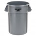 Rubbermaid Commercial 264360GY Brute Vented Trash Receptacle, Round, 44 gal, Gray