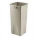 Rubbermaid Commercial 356988BG Untouchable Waste Container, Square, Plastic, 23gal, Beige