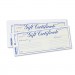 Rediform 98002 Gift Certificates w/Envelopes, 8-1/2w x 3-2/3h, Blue/Gold, 25/Pack