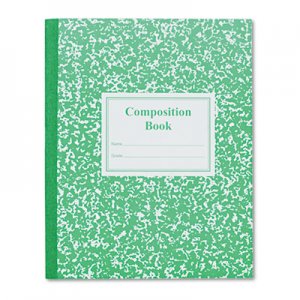 Roaring Spring 77920 Grade School Ruled Composition Book, 9-3/4 x 7-3/4, Green Cover, 50 Pages