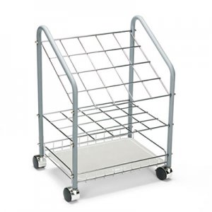 Safco 3091 Wire Roll/File, 20 Compartments, 18w x 12-3/4d x 24-1/2h, Gray