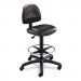 Safco 3406BL Precision Extended Height Swivel Stool w/Adjustable Footring, Black Vinyl