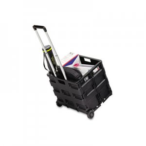 Universal 14110 Stow And Go Rolling Cart, 16-1/2 x 14-1/2 x 39, Black